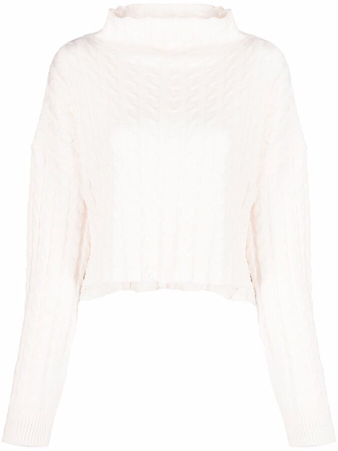 white jumper cropped