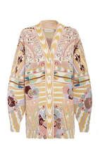 Thumbnail for your product : Etro Embroidered Wool-Blend Cardigan