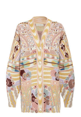Etro Embroidered Wool-Blend Cardigan