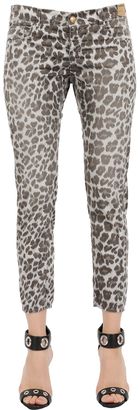 Monocrom Leopard Printed Cotton Poplin Pants