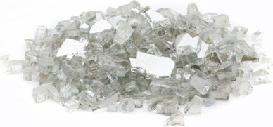 Margo Garden Products Dragon Glass Sky Blue Reflective Fire Pit Glass