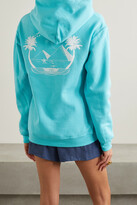 Thumbnail for your product : PARADISED + Net Sustain Printed Cotton-blend Jersey Hoodie - Blue