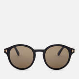 Thumbnail for your product : Tom Ford Men's Lucho Round Frame Sunglasses - Shiny Black/Brown