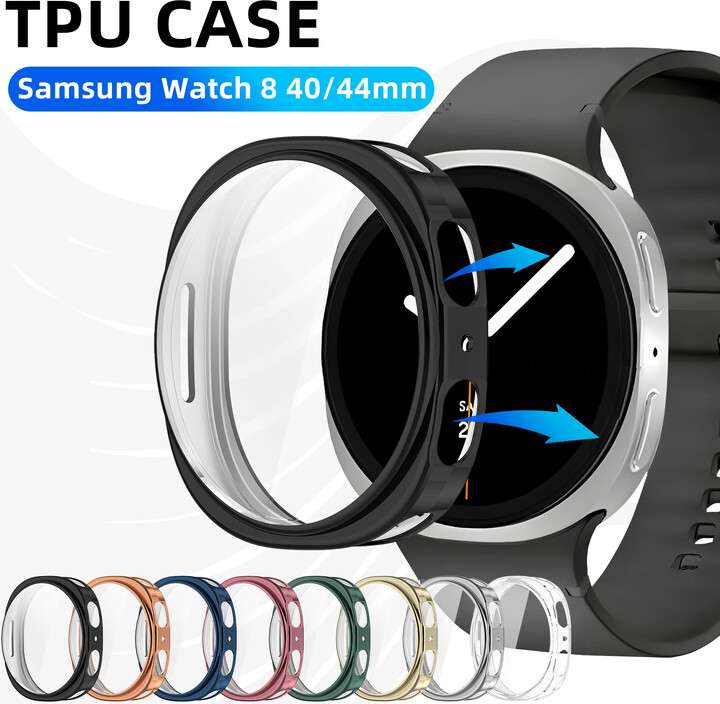 yeyege Case For Samsung Galaxy Watch 8 40mm 44mm Full Coverage Bumper Soft TPU Protective Case Cover For Galaxy Watch 8 Accessories