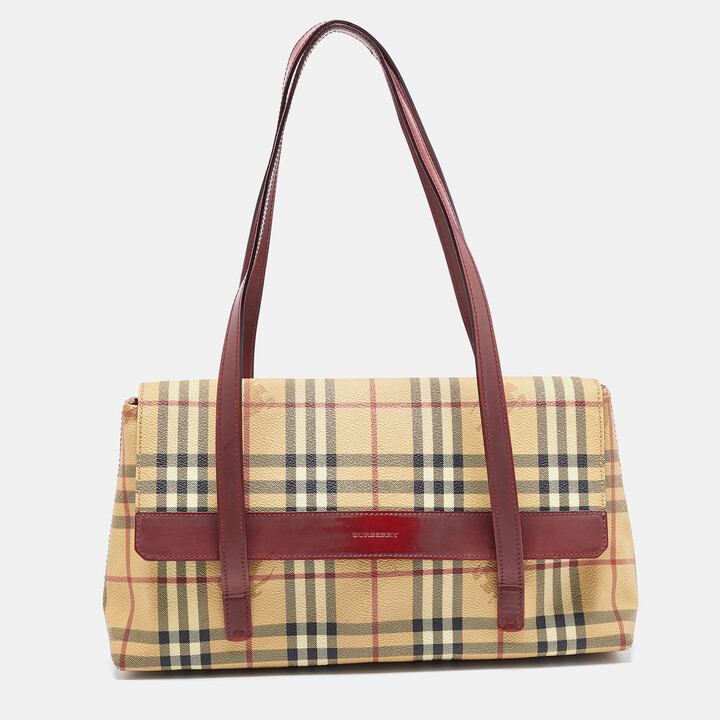 Burberry Haymarket Tote Bag | ShopStyle