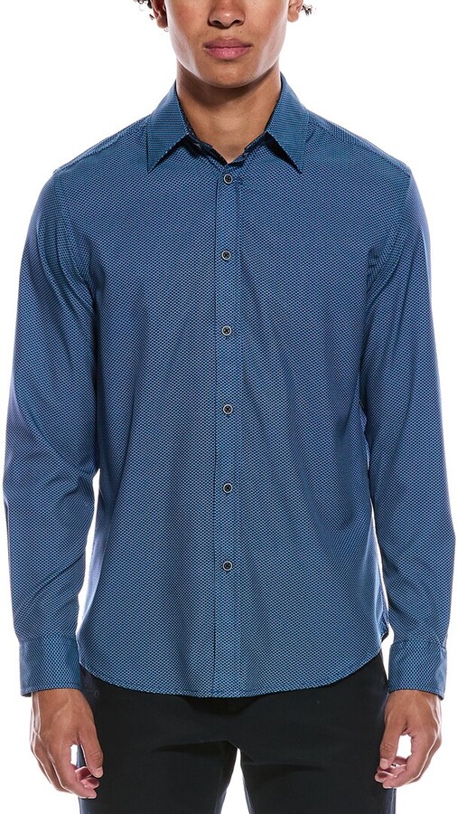 Report Collection 4-Way Geo Print Woven Sport Shirt