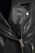Thumbnail for your product : IRO Bapey Cropped Pebbled-leather Biker Jacket