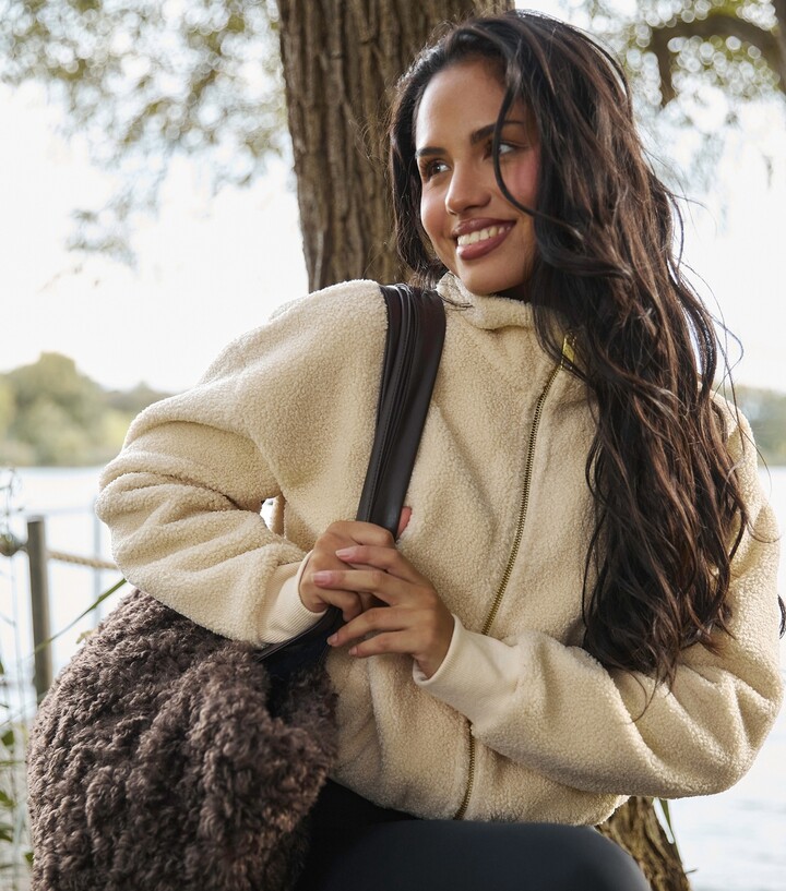 Borg Fleece Jacket Borg Jacket Cropped South Beach Women's