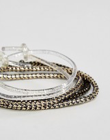 Thumbnail for your product : ASOS Bracelet Pack In Gold And Glitter