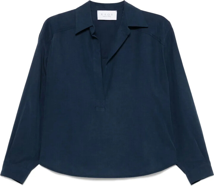 Kaos Classic-Collar Blouse