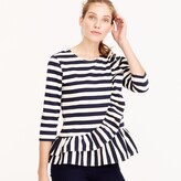 Thumbnail for your product : J.Crew Asymmetrical striped ruffle top