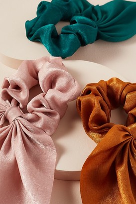 Anthropologie Pack of Three Mini Bow Scrunchies