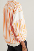 Thumbnail for your product : HOLZWEILER Lunden Striped Cotton-blend Sweatshirt - Orange