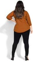 Thumbnail for your product : City Chic Citychic Sexy Fling Elbow Sleeve Top - amber