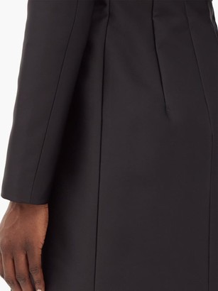 Rasario Double-breasted Satin Blazer Mini Dress - Black