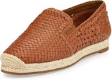 Thumbnail for your product : Michael Kors Toni Woven Leather Espadrille Flat, Luggage