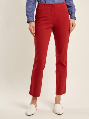 A.P.C. Iggy Straight Leg Cropped Cotton Twill Trousers - Womens - Light Red