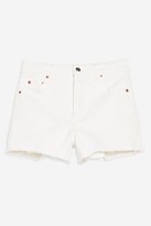 Thumbnail for your product : Topshop TALL Premium White Denim Mom Shorts