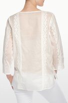 Thumbnail for your product : NYDJ Tie Front Embroidered Blouse