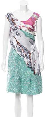 Michael Van Der Ham Silk-Blend Midi Dress