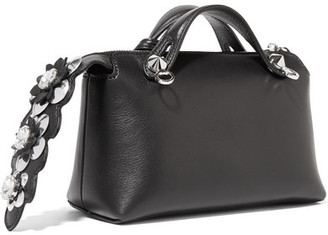 Fendi By The Way Mini Appliquéd Leather Shoulder Bag - Black