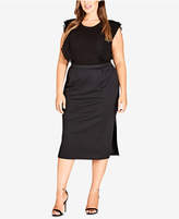 Thumbnail for your product : City Chic Trendy Plus Size Polka-Dot Bodycon Skirt