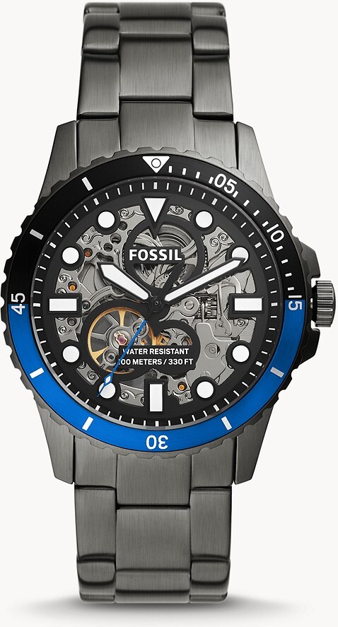 Fossil Fb-01 Automatic Smoke Stainless Steel Watch - ShopStyle
