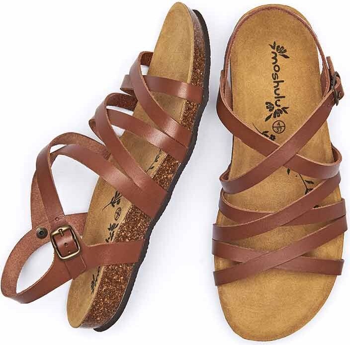 Moshulu Cheap Cork Sandals Moshulu Womens Sandals Brown Strappy