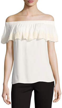 Ella Moss Trinity Off-the-Shoulder-Top, White
