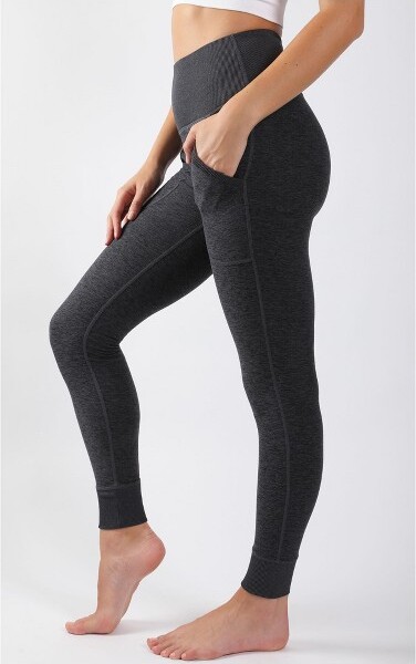 Buy 90 Degree women pull on high rise side power flex leggings black Online