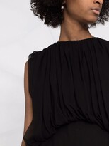 Thumbnail for your product : Rick Owens Sleeveless Draped-Top Silk Mini Dress