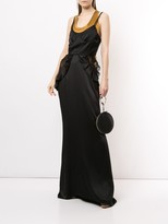 Thumbnail for your product : Vera Wang Ruffled Long Silk Dress