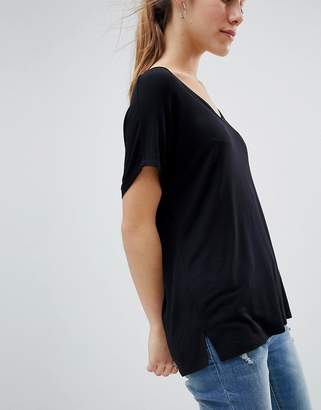 ASOS Petite DESIGN Petite t-shirt with drapey batwing sleeve 2 pack SAVE