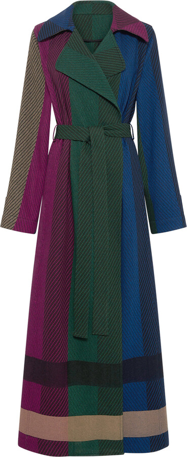 Gabriela Hearst Lyra Oversized Striped Cashmere Coat