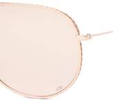 Thumbnail for your product : Christian Dior Eyewear - Diorbydior Mirrored Aviator Sunglasses - Womens - Rose Gold