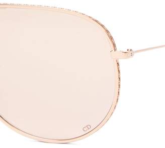 Christian Dior Eyewear - Diorbydior Mirrored Aviator Sunglasses - Womens - Rose Gold