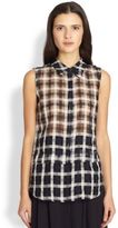 Thumbnail for your product : A.L.C. Kelly Sheer Plaid Cotton & Silk Shirt