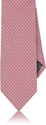 Ferragamo Men's Rabbit-Print Silk Necktie