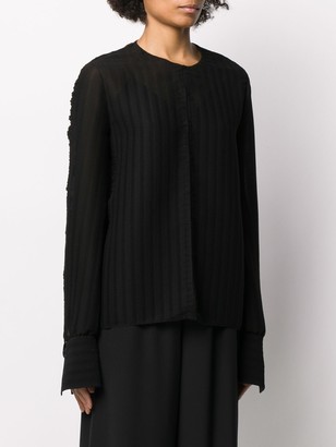 The Row Round Neck Ribbed Knit Top