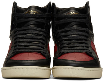 Saint Laurent Black and Red Court Classic SL/10H Sneakers