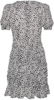 Thumbnail for your product : Dorothy Perkins Women's Dalmatian Print Ruched Mini Dress - white - 10