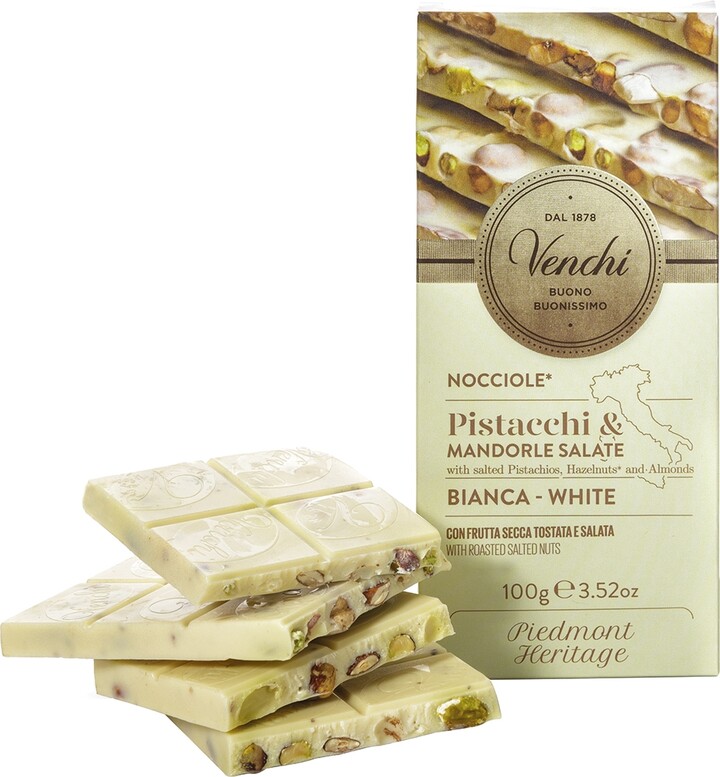 Venchi White Chocolate Hazelnut Bar With Salted Nuts 100g ShopStyle Food & Beverage