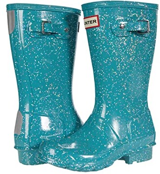 blue glitter hunter boots