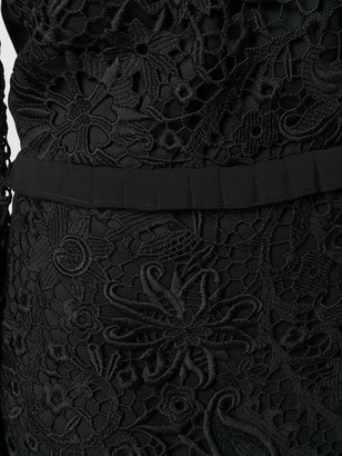 Tory Burch Lace-Pattern Fitted Dress