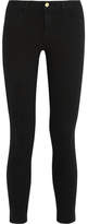 Thumbnail for your product : Frame Le Color Cropped Mid-rise Skinny Jeans - Black