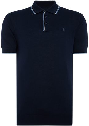Peter Werth Men's March tipped knitted cotton polo shirt
