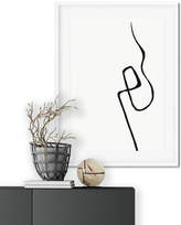 Thumbnail for your product : Abstract House Minimal Line Art Print Quality Frame Made In Britain
