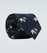 Thumbnail for your product : Thom Browne Icon lion silk tie