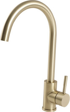 Gold Kitchen Faucet, Single Handle, 360 Degree Swivel Spout, 304 Stainless Steel Material, Corrosion And Rust , For Daily Use, Easy Installation On Co