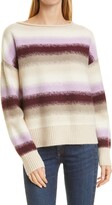 Thumbnail for your product : Nordstrom Signature Ombré Stripe Cashmere Sweater
